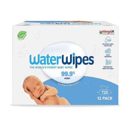 WaterWipes Plastic-Free Original Baby Wipes, 99.9% Water Based Wipes
